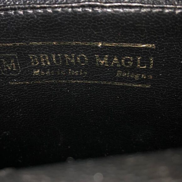 Italian Made: Bruno Magli Round Navy Purse - Picture 3 of 4